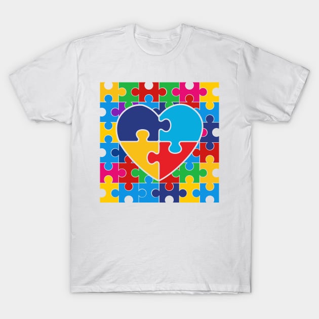 Autism awareness puzzle T-Shirt by Marhcuz